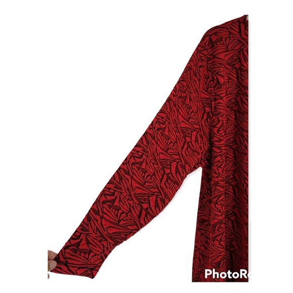 Soft Surroundings Red Textured wrap style blouse size 3X - Picture 4 of 5